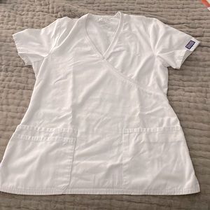White scrub top size M. Used handful times